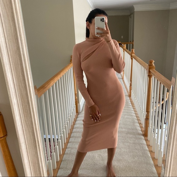 ZARA CUT OUT KNIT DRESS - Picture 5 of 13